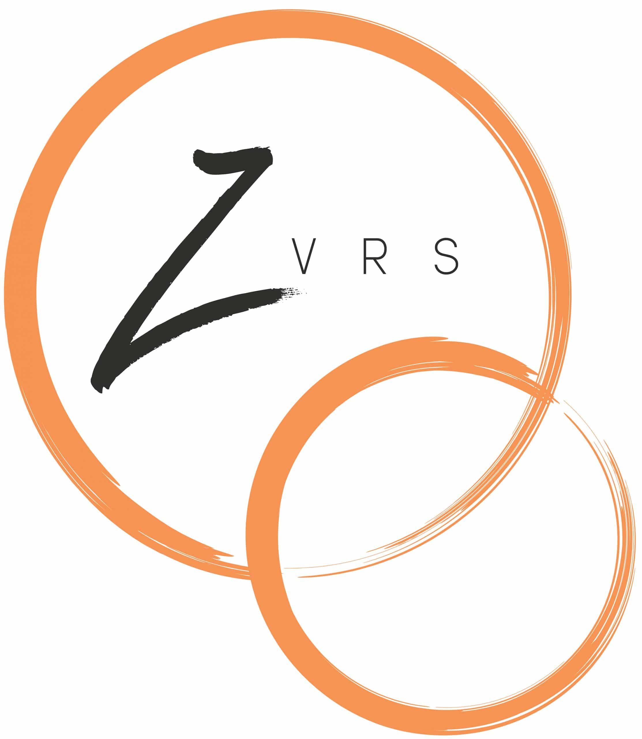 (ZVRS logo) Large orange circle with black text inside: ZVRS. Links to another orange smaller circle on bottom.