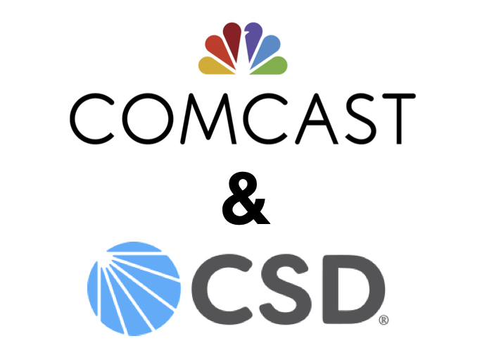 Comcast and CSD logo partnership